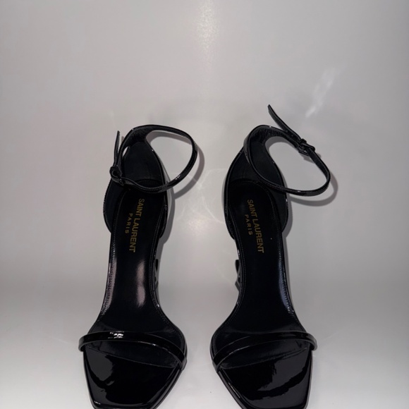 Saint Laurent Opyum 110 YSL Logo-Heel Sandals with Black Hardware - Picture 4 of 6